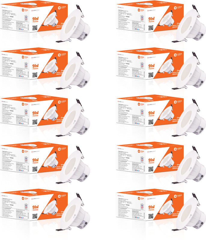 Orient Electric Eternal Moonlite 9W Downlighter - Cool White Downlighter Ceiling Light Ceiling Lamp(White)