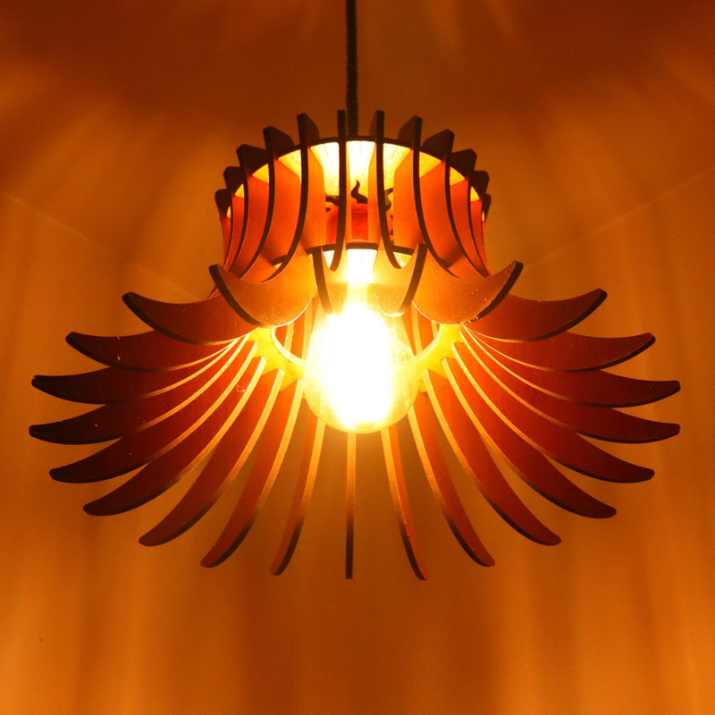 US DZIRE 468 Modern Hanging wooden handcraft Decorative Lamp Ceiling Light Pendant Lamp Ceiling Lamp(Beige)