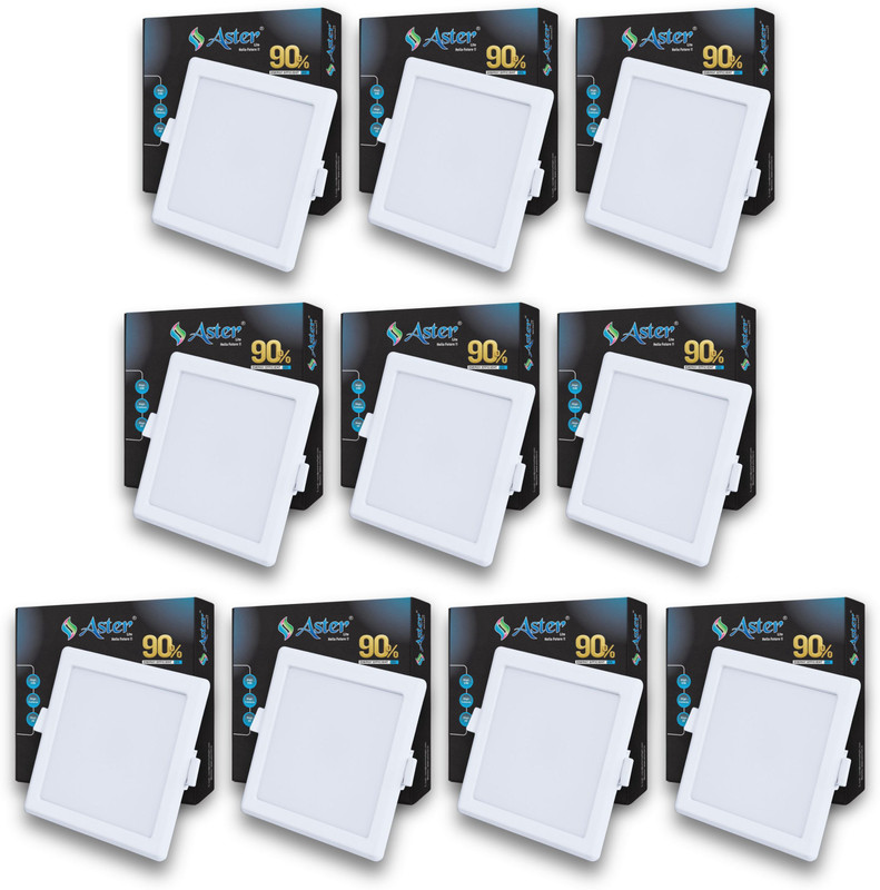 ASTER LITE 15-Watt Slim Square LED Panel Light/Ceiling Light (Cool White, Pack of 1) Recessed Ceiling Light Ceiling Lamp(White)