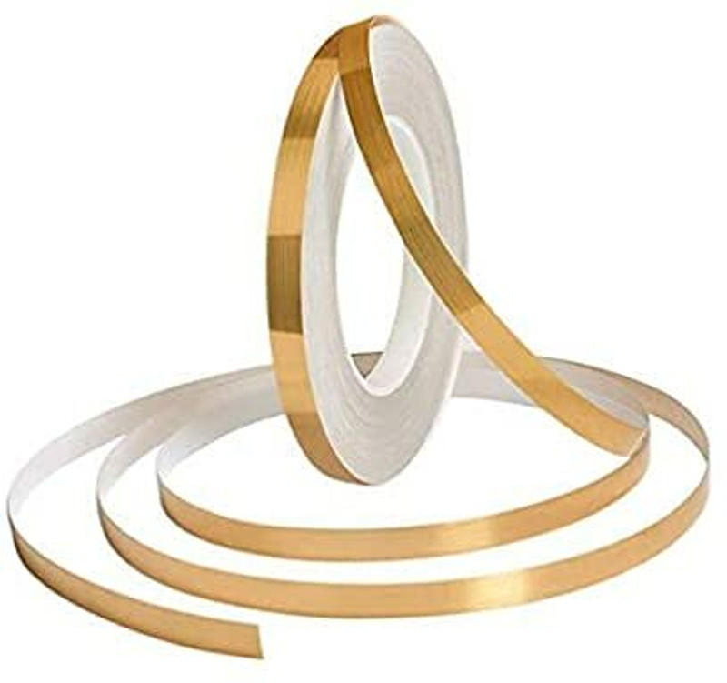 samir enterprise 50 cm x 5 cm Classics Foils Wallpaper(Gold)