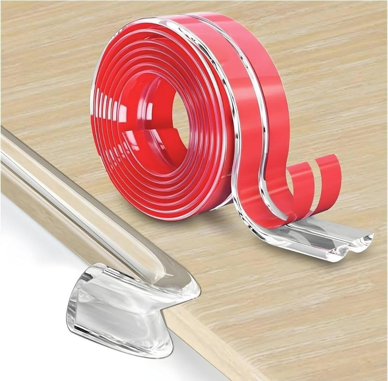 BKDT Marketing Edge Protection Tape Strip Edge & Corner Guard Baby Child safety for Desk etc.(Red)