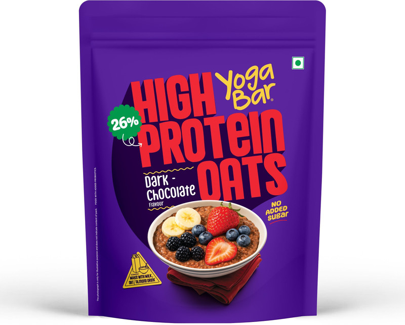 Yogabar High Protein Oats Choco Almond|20g Protein with Probiotics&Omega-3 Pouch(1 kg)