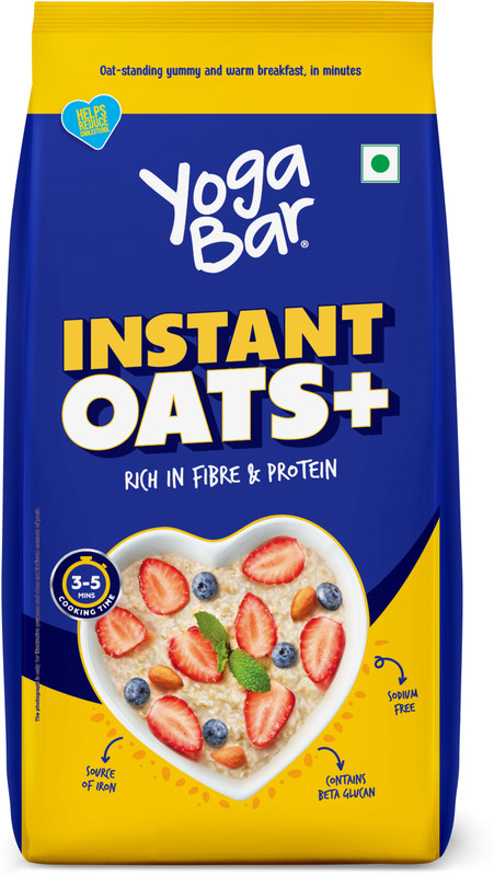 Yogabar Instant Oats 2kg, Plain Oats, Gluten Free Pouch(2 kg)