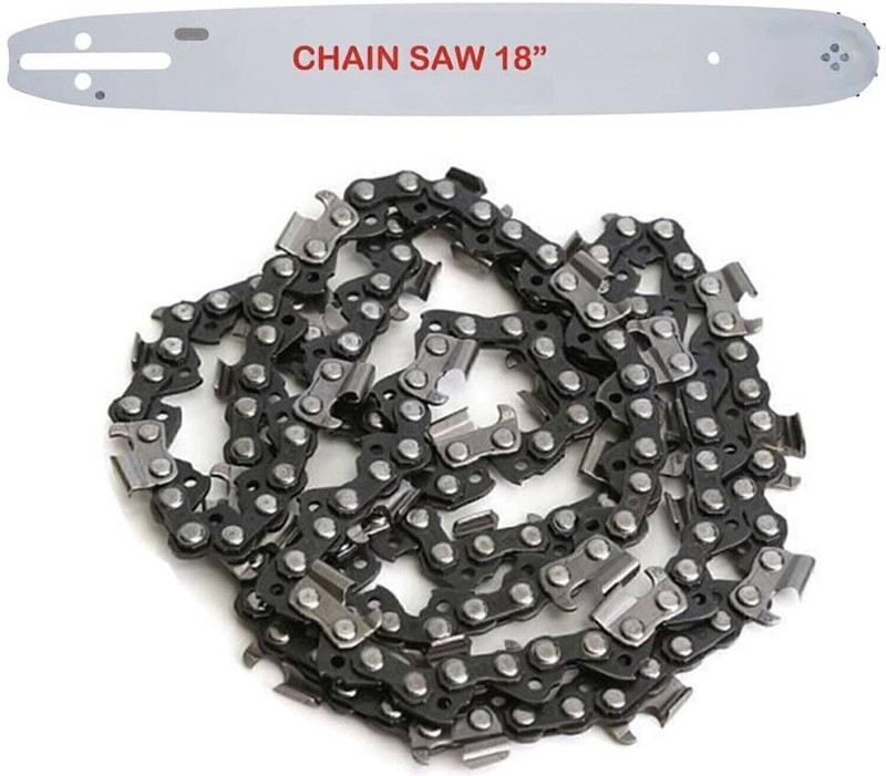 Najmii 18 Chainsaw Guide Bar with Chain Saw Chain (Guide bar/chain Length : 18inch) 18 Chainsaw Guide Bar with Chain Saw Chain (Guide bar/chain Length : 18inch) Fuel Chainsaw