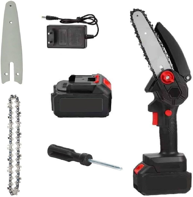 NAPTUNE Cordless Battery Powered with 48V Rechargeable With 1 Chain Hand Handheld Chainsaw for Tree Trimming & Branch Pruning Wood Cutting Chainsaw Cordless Chainsaw