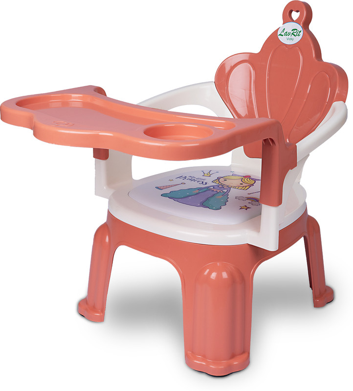LavRit Crown Princess Baby Feeding Chair, with Tray,Kids/Toddlers 1 to 4 Years(RED AND WHITE)