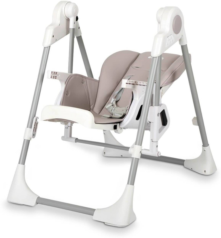 DOTMOM Snack N' Swing Convertible High Chair for Baby with Automatic Swinging & Music(Grey, 6+ Months)