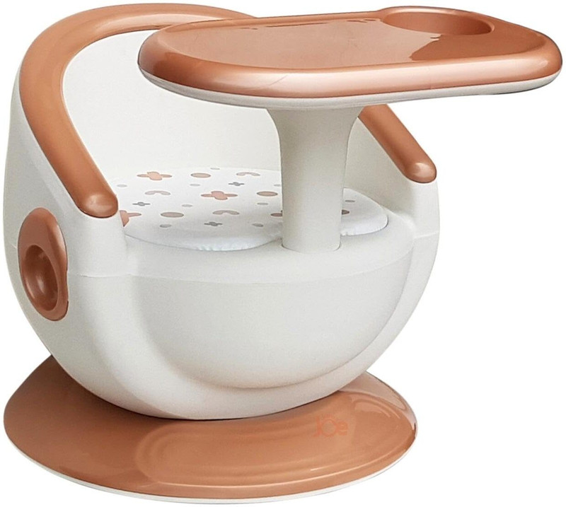 JUNIOR JOE Baby 2 In 1 Booster Seat Feeding Chair With Detachable Dining Tray Cushion Pad(Peach, White)
