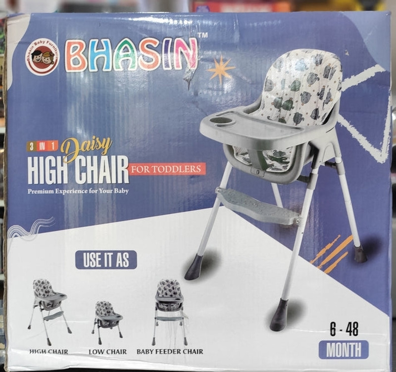 BHASIN High Chair(Grey and cream)