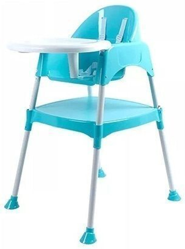 Safe-o-kid 5 In 1 Convertible Feeding High Chair, Tray, Table, Training Spoon Set(Blue2)