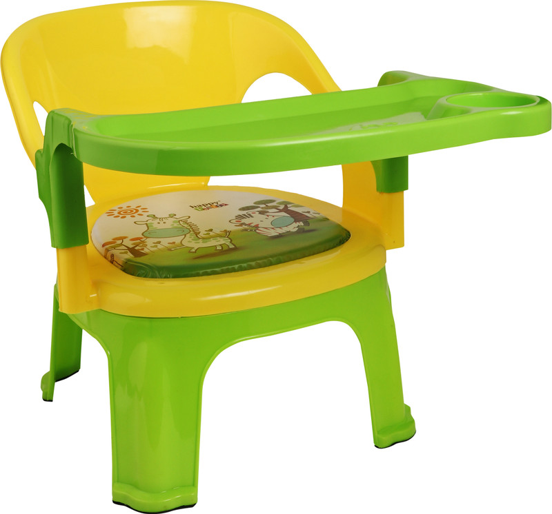 Sukhson India Baby Desk Plastic High Chair|Feeding Booster Seat with Detachable Tray(Yellow)