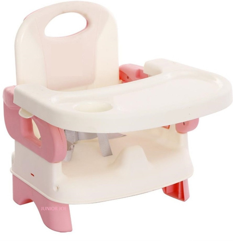 JUNIOR JOE 2 in 1 Baby Booster Seat with Removable Dining Tray and Safety Belt(Pink)