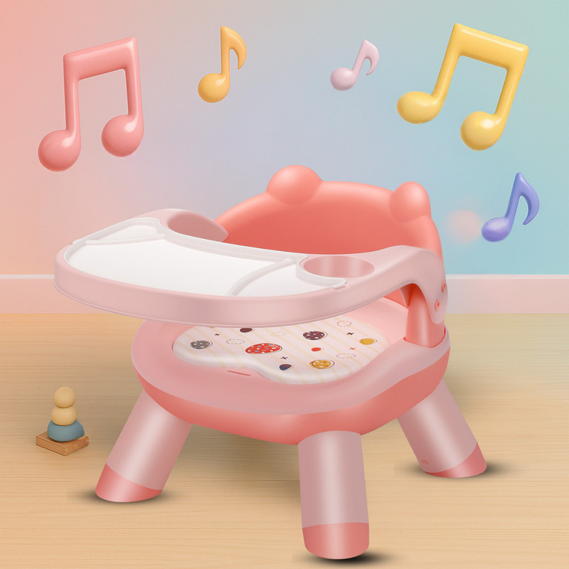 Little Olive Multifunctional Musical Booster Chair for Toddlers(Pink)