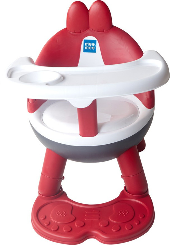 MeeMee 2 in 1 Foldable Booster Seat with Feeding Tray (Red)(Red)