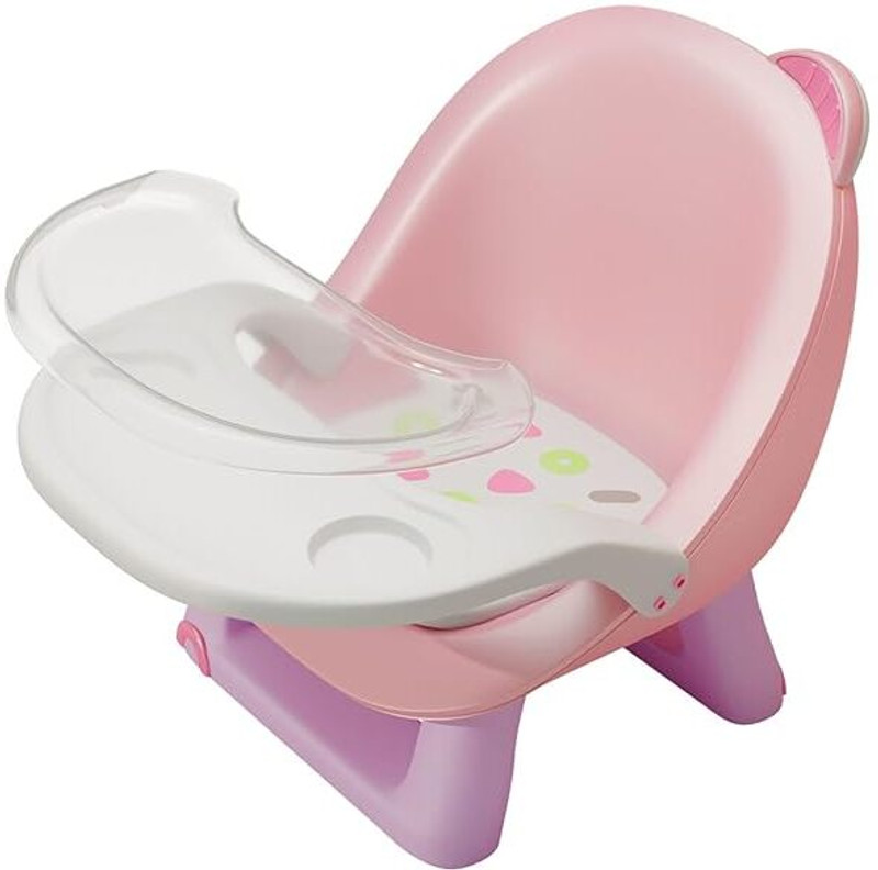 Lifelong Cuppy Calling Chair | Detachable Feeding Tray - Baby Desk Plastic Chair(Pink, Purple)