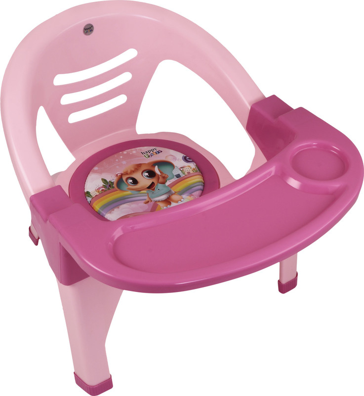 Sukhson India Small Baby Chair with Whistle Sound Removable Front Food and Safety Tray(Pink)