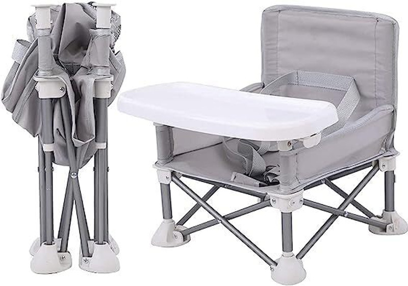VBM Baby Seat Booster High Chair, Portable Space Saving Booster Chair(Grey)