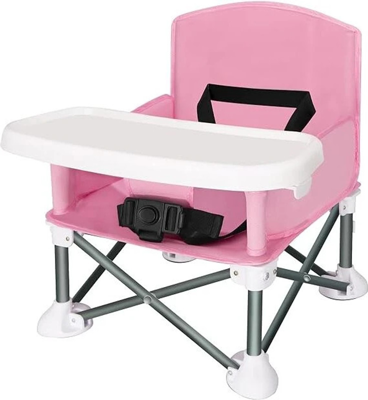 Aravt Compact Portable Baby Seat with Removable Dining Tray for Boys Girls(Pink)