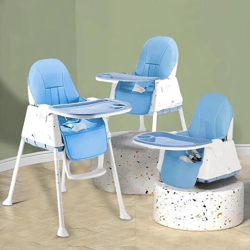 Safe-o-kid 4 in 1 Premium Baby High Chair with Cushion for 6 Months to 5 Years(Blue)