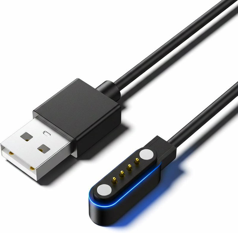parth FireBolt 4-PIN USB Fast Charger Cable Magnetic For Smart Watch Charging Pad