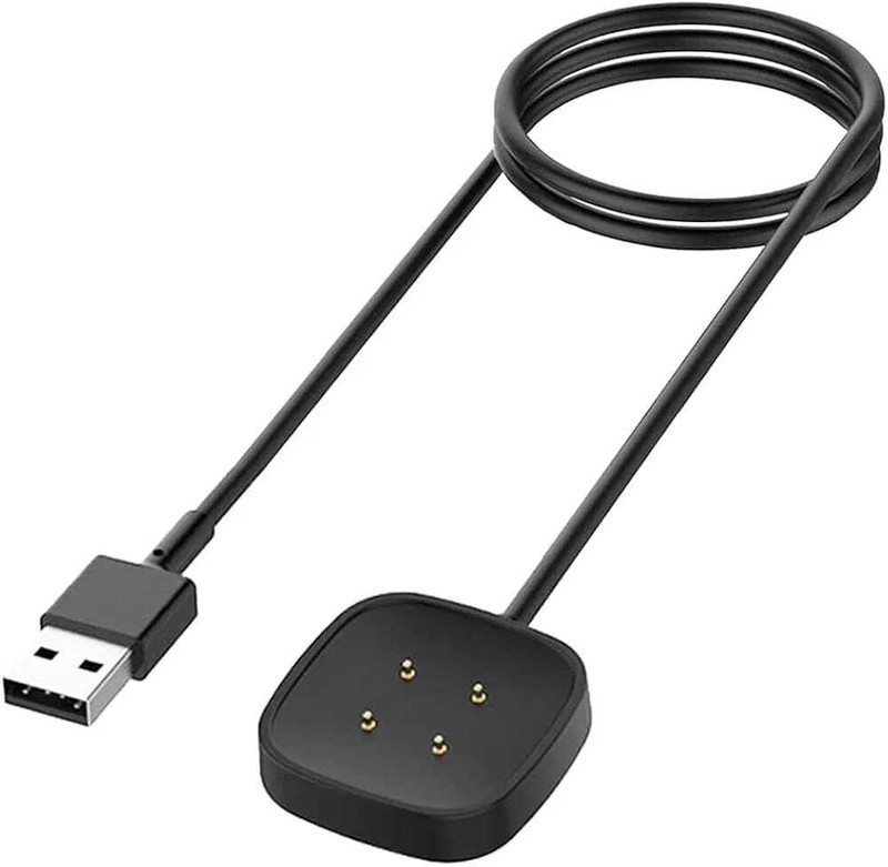 RANZZER USB Charging Cable for Fitbit Versa 3, Versa 4, Sense Smartwatch Charging Cord Charging Pad