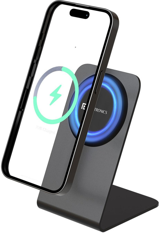Portronics Flux 2 15W Qi2 Certified Fast Charging Wireless Charger, Best for iPhone Charging Pad