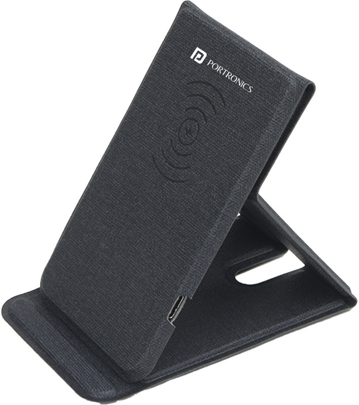 Portronics Freedom Fold 15W Foldable Magsafe Wireless Charger with Premium PU Leather Charging Pad