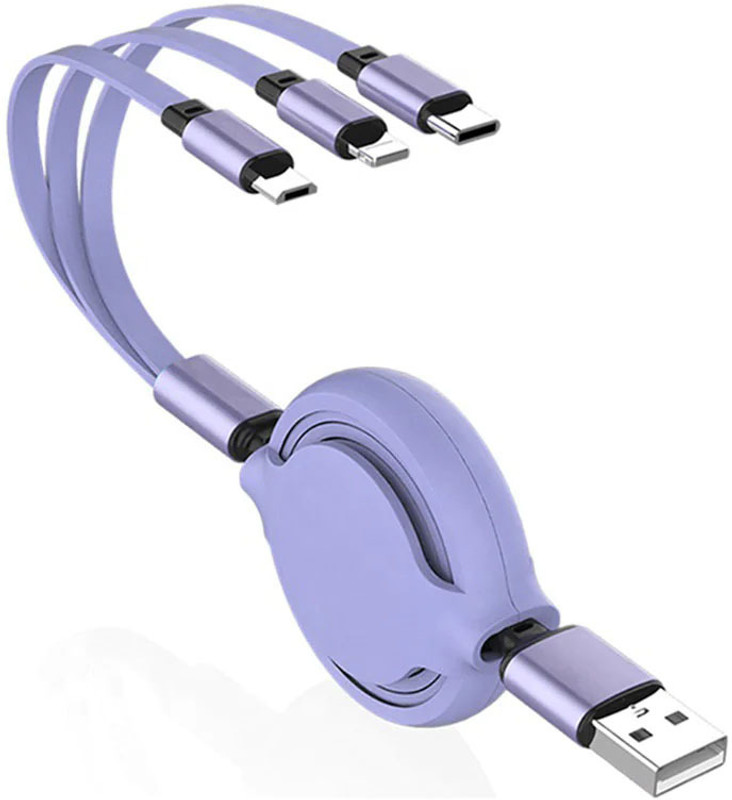 BUFONA Multi Charging Cable 3 in 1 Nylon Braided Multiple USB Fast Charging Cable Charging Pad