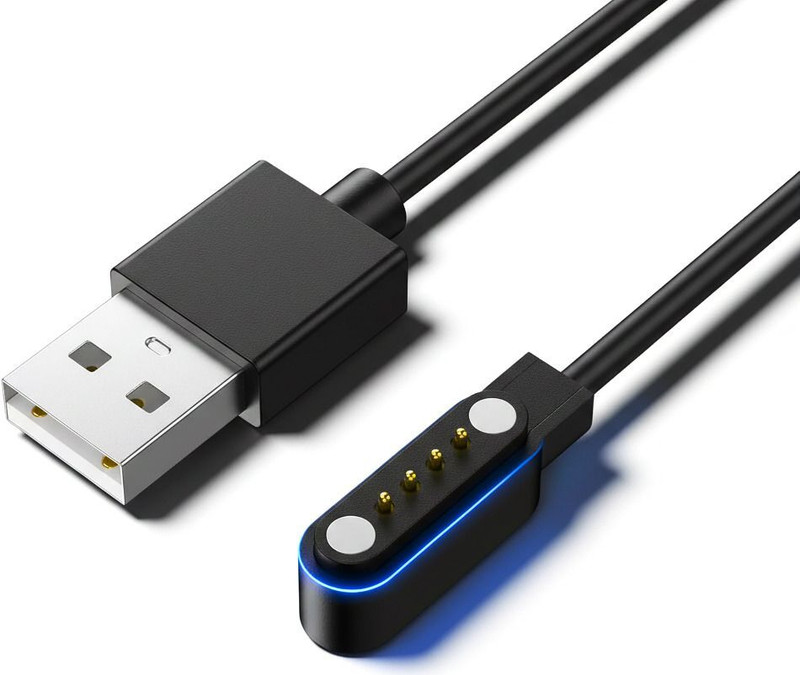 TrastOn Universal 4-Pin Magnetic FireBolt Smartwatch Charger USB Cable Fast & Safe Watch Charging Pad