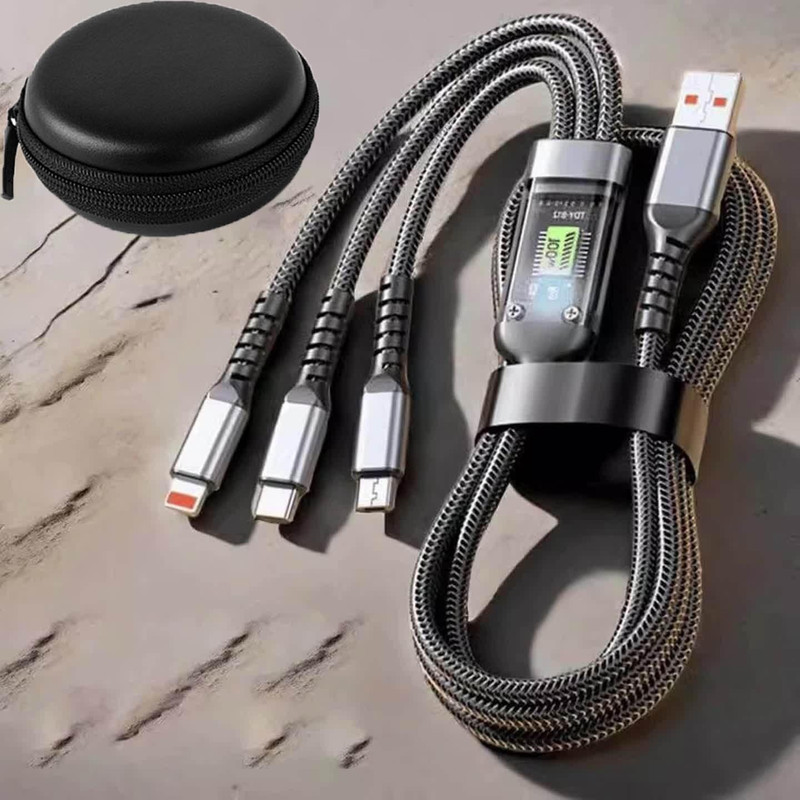 POZUB All-in-one solution 100w Charging Cable Transparent Luminous Data Cable Charging Pad