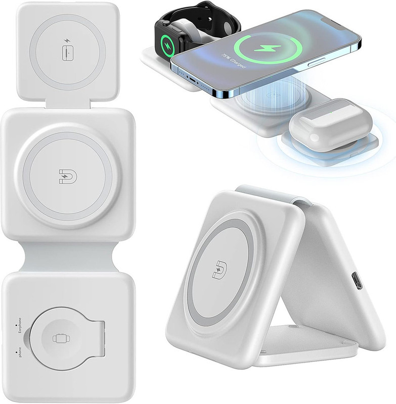 skol Portable Foldable Charging Mat for iPhone, AirPods & Apple Watch Charging Pad