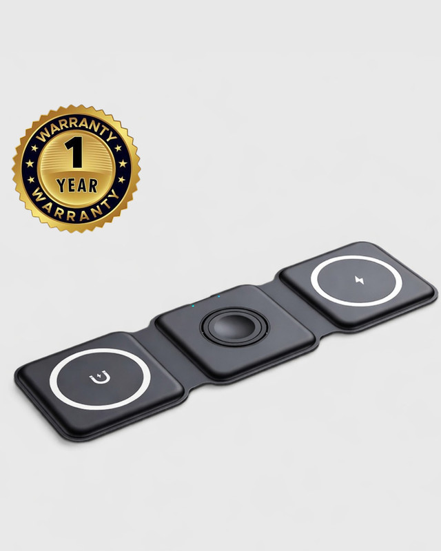 RapidPro 3in1 MagSafe Magnetic Foldable Wireless Charger for iPhone 17 to 12 Series Charging Pad