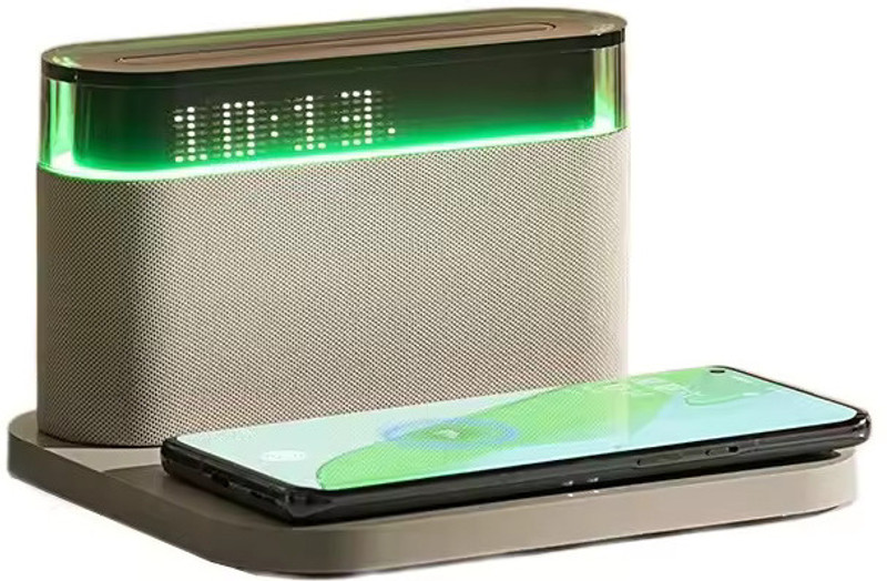 MINGER Wireless Charging Nightlight Digital Alarm Clock with Touch Bedside Charging Pad