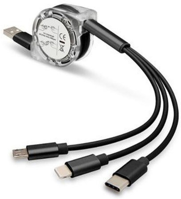 G2L BEST BUY 3 in 1 fast Charging Type-C Micro Phone Smart Charge 3 Port Data Cable Charging Pad