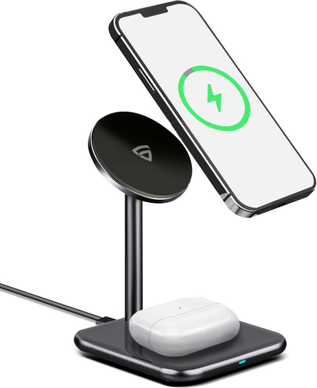 RAEGR Arc M1600 [2 in 1] Mag-Safe Wireless Stand |with USB Type-C PD Cables| Charging Pad