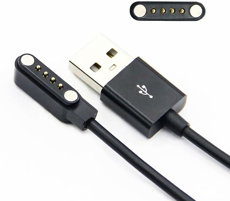 parth 2 Pin USB Fast Charger Magnetic Charging Cable Adapter for FireBolt Charging Pad Charging Pad