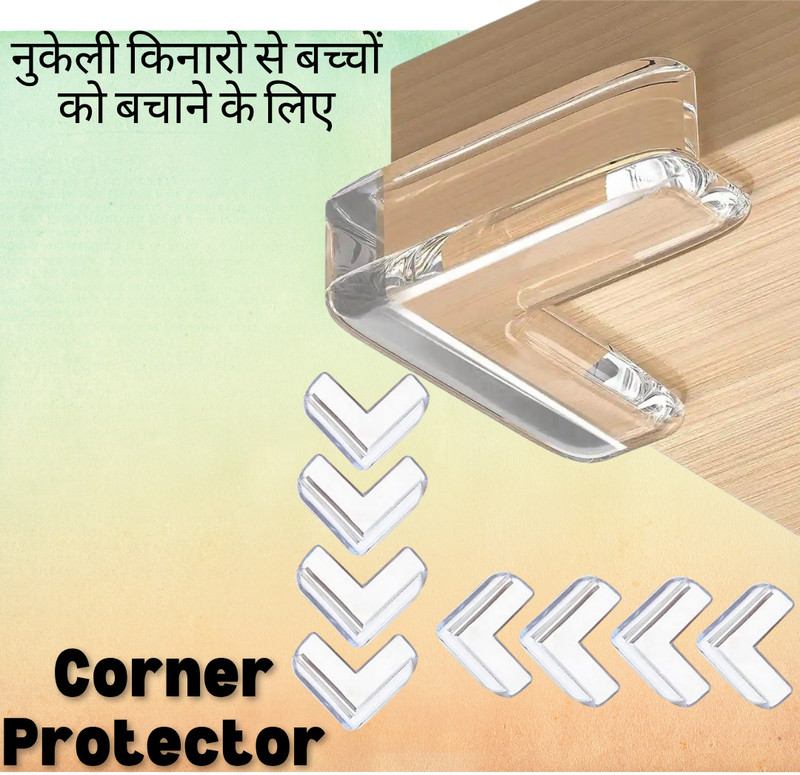 KIDDOH Table Corner Guards Protectors for Kids Resistant Adhesive Gel Baby Proof Child Safety Strap Lock(White)