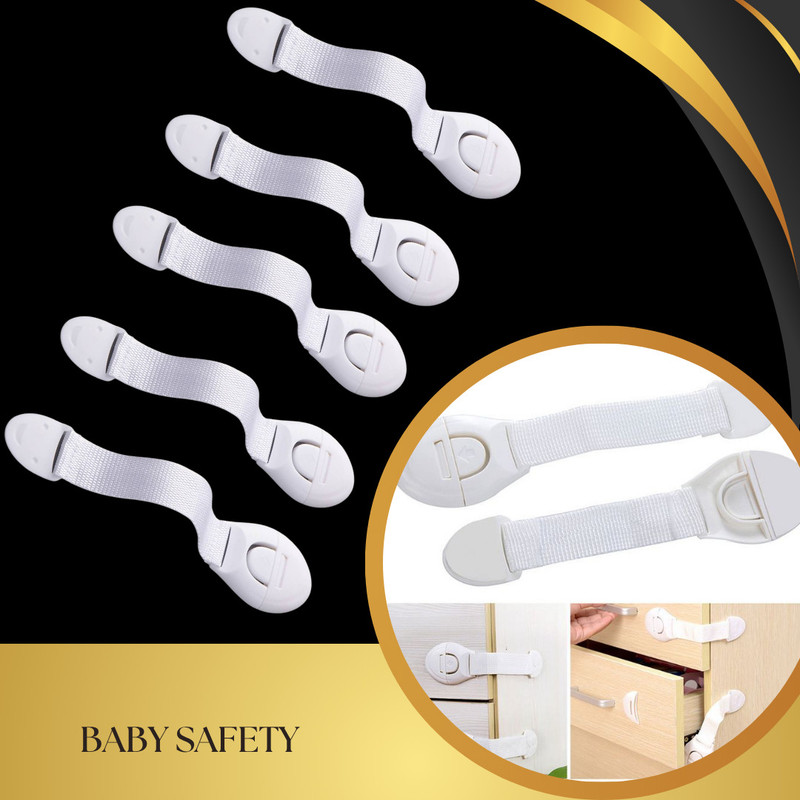 KIDDOH Child Safety Lock for Refrigerator | Adjustable Strap for Home Safety Child Safety Strap Lock(White)