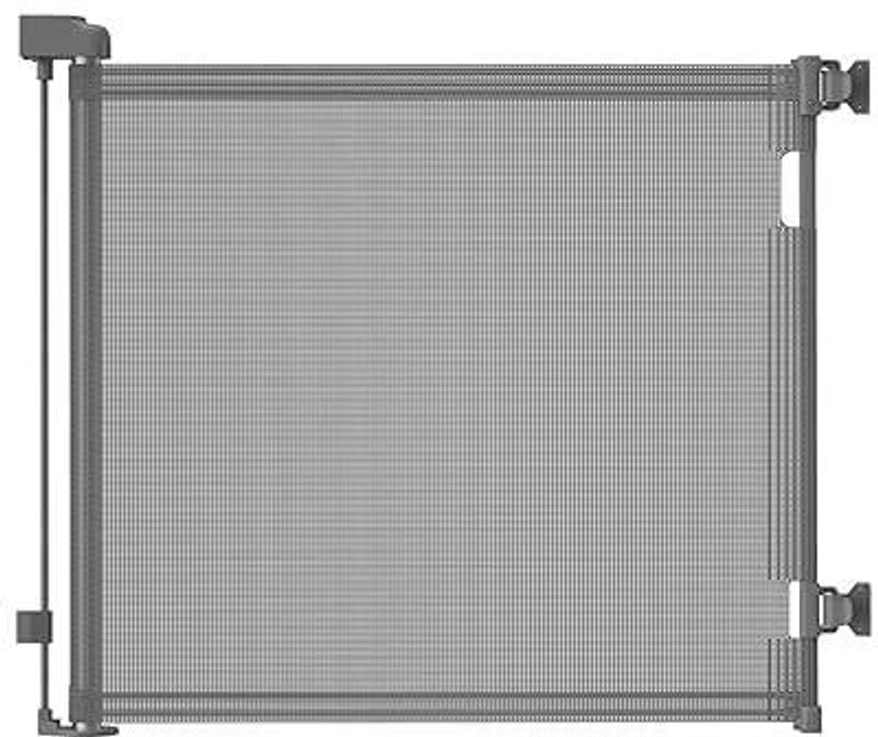 AADGEX Shrevi Retractable Baby, Extra Wide Safety Kids or Pets Gate,Tall Extends Wide Child Safety Strap Lock(Grey)