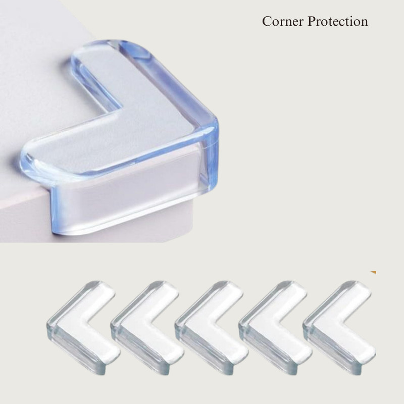 KIDDOH Furniture Rubber Corner Safety Pads | Shock-Absorbing Edge Protectors Child Safety Strap Lock(White)