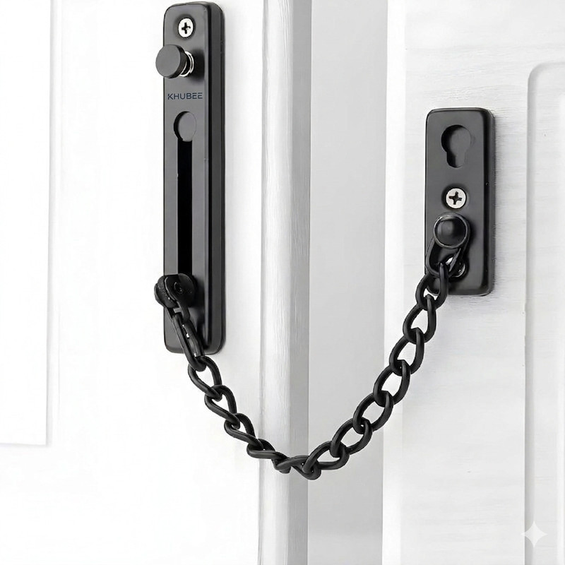 KHUBEE Stainless Steel Metallic Door levers Child Safety Door Lever(Black)
