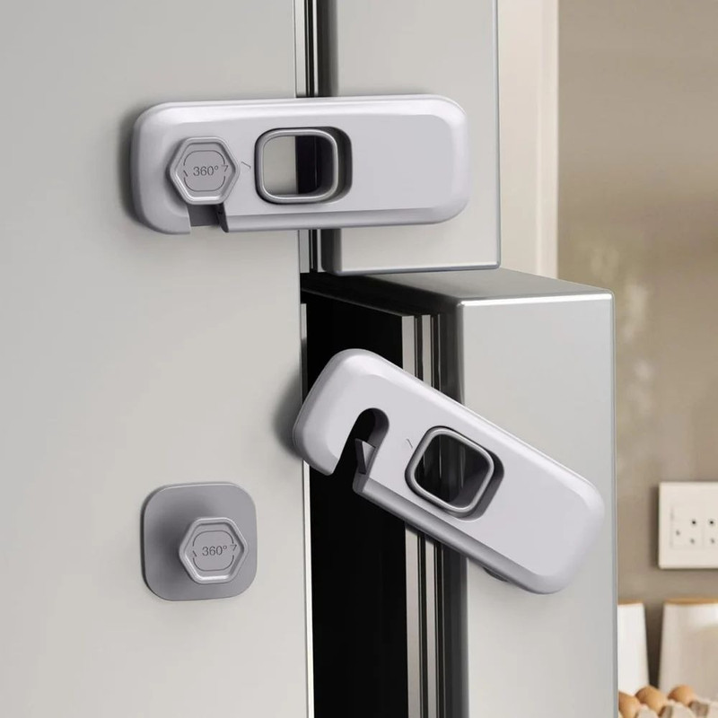 JRS TRADERS Child Safety Lock for Cabinets, Drawers, Fridge & Toilet | Baby Proof Safety Child Safety Strap Lock(Multicolor)