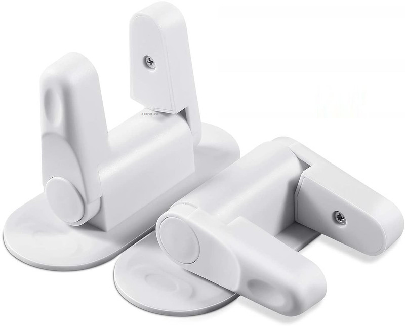 JUNIOR JOE Childproof Door Lever Safety Lock (2 Pack) & Handles 3M Adhesive Prevents Toddlers From Opening Doors. Easy One Hand Operation for Adults. Child Safety Strap Lock(White)