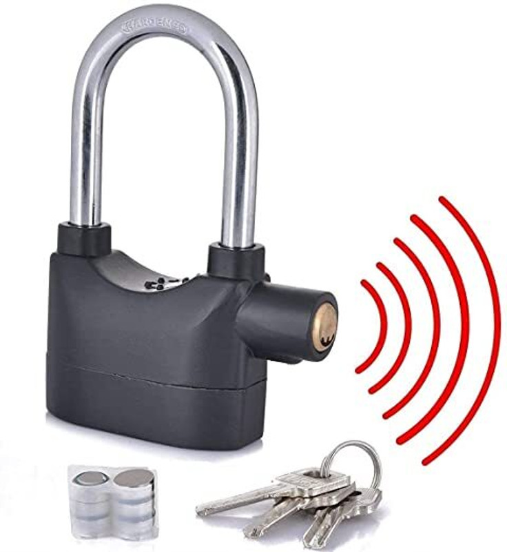 DEVKI Lock with Alarm Child Safety Slide Lock(Black)