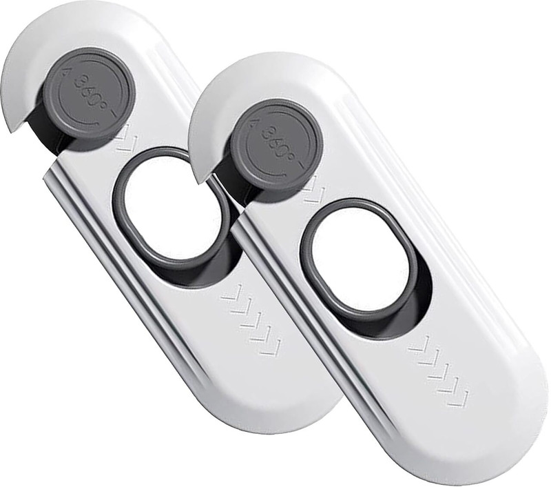 DORMICO Child Proof Multi-Purpose Adhesive Baby-Safety Locks for Cabinets, Child Safety Latch Lock(White)