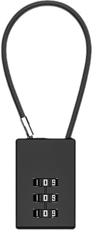 Krupaksh Waterproof Combination Padlock 3 Digit Flexible Steel Wire Lock Child Safety Strap Lock(Multicolor)