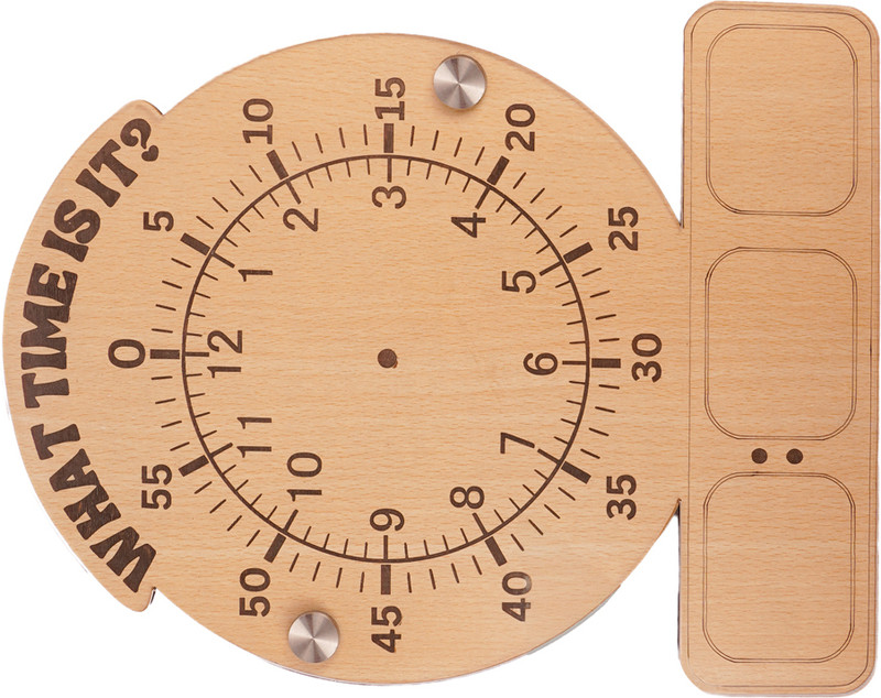 The Writershub Children’s Educational Wooden Clock Child Safety Slide Lock(Brown)