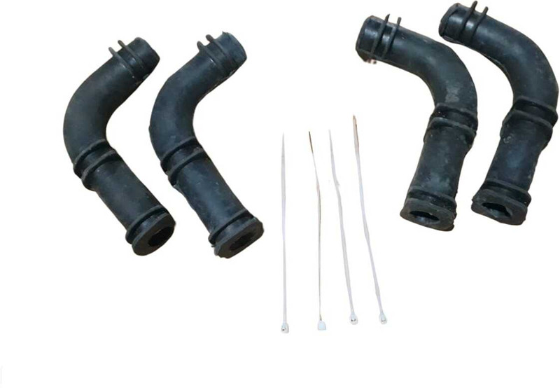cutina Kitchen Chimney L Rubber oil Pipe (Set of 4) | Includes Free 4 Nylon Cable Ties Chimney Starter