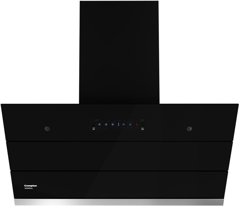 Crompton CHD-IWI90FLE-IND Auto Clean IntelliWave 90 CM Wall Mounted Black 1626 CHM Chimney
