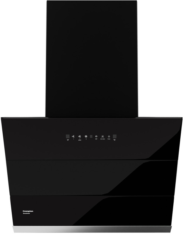 Crompton CHD-SSI60FLE-MBL 1290 CMH 59.7 cm Auto Clean Chimney(Wall Mounted, Black)